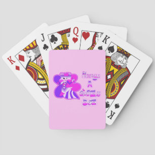 Immer eine Königin hellrosa Spielkarten