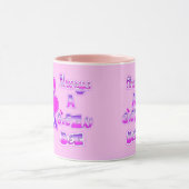 Immer eine Kuh-Biene-Baby-Rosa-Tasse Tasse (Zentrum)