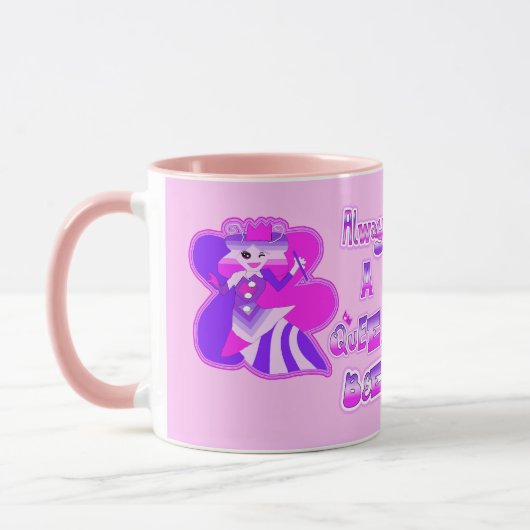 Immer eine Kuh-Biene-Baby-Rosa-Tasse Tasse (Links)