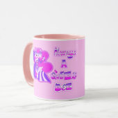 Immer eine Kuh-Biene-Baby-Rosa-Tasse Tasse (Vorderseite Links)