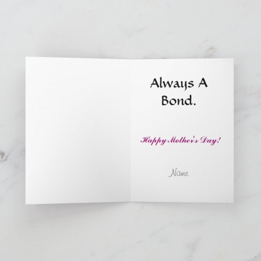 Immer eine Mutter-Kind-Anleihekarte Karte (Innenseite)