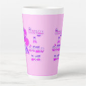Immer eine Queen Baby Pink Latte Cup Milchtasse (Vorderseite)