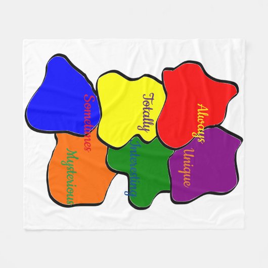 Immer einzigartig Autism Fleece Blanket (Vorderseite (Horizontal))