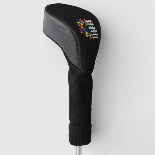 Immer einzigartig - Bewusstsein für Autismus Golf Headcover (angewinkelt)