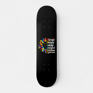 Immer einzigartig - Bewusstsein für Autismus Skateboard