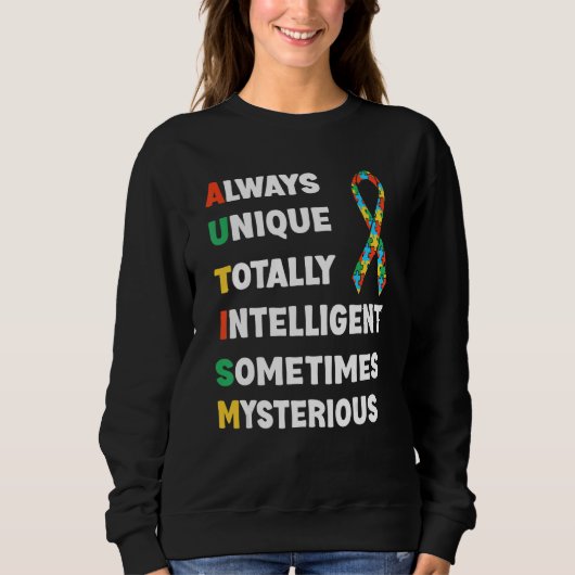 Immer Einzigartig Total Intelligent Manchmal Gehei Sweatshirt (Vorderseite)