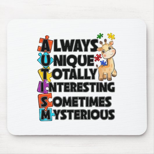Immer einzigartig, völlig intelligent etwas Myster Mousepad (Vorne)