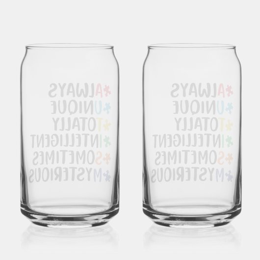 Immer einzigartige Neurovielfalt Akzeptanz Art Dosenglas (Rückseite)