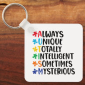 Immer einzigartige Neurovielfalt Akzeptanz Art Schlüsselanhänger (Vorderseite)