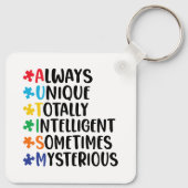 Immer einzigartige Neurovielfalt Akzeptanz Art Schlüsselanhänger (Rückseite)