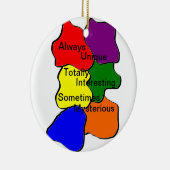 Immer einzigartiger Autismus Rundgang Keramik Orna Keramik Ornament (Rechts)