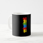 Immer einzigartiges Autismus-Bewusstsein Kaffeetasse (Vorderseite Links)