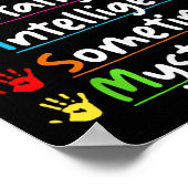 Immer einzigartiges Autismus-Bewusstsein völlig in Poster (Ecke)