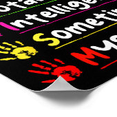Immer einzigartiges Autismus-Bewusstsein völlig in Poster (Ecke)