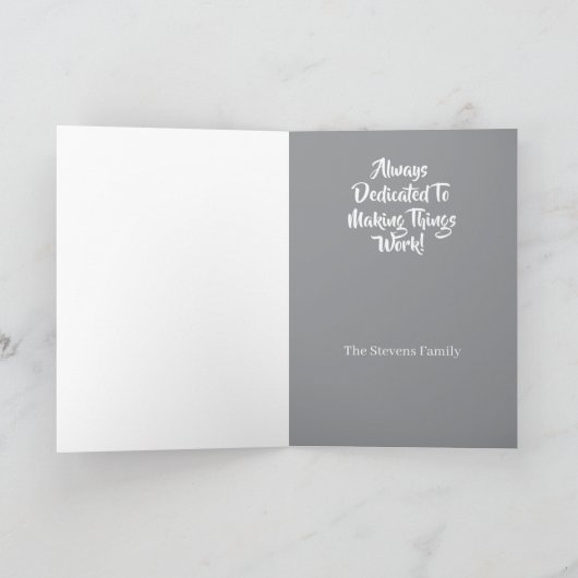 Immer engagierte Dinge funktionieren! Der glücklic Karte (Innenseite)