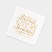 Immer etwas, das für den Erntedank dankbar ist Servietten Mit Folie (Links)