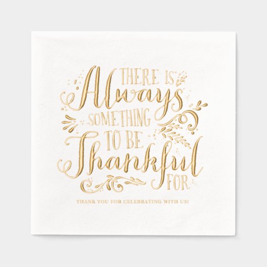 Immer etwas, das für den Erntedank dankbar ist Servietten Mit Folie (Vorderseite)