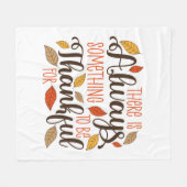 Immer etwas, wofür ich dankbar sein kann fleecedecke (Vorderseite (Horizontal))