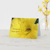 Immer fangen wir wieder… an karte (Gelbe Blume)