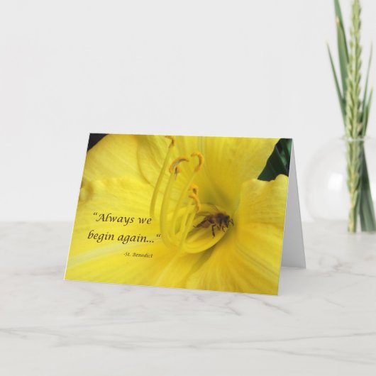 Immer fangen wir wieder… an karte (Vorderseite)