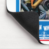 Immer feste druff mit der Navy! Mousepad (Ecke)