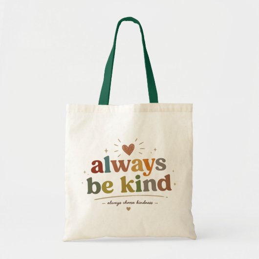 Immer freundlich Retro-Typografie Tragetasche (Vorne)