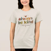 Immer freundlich Retro-Typografie Tri-Blend Shirt (Vorderseite)