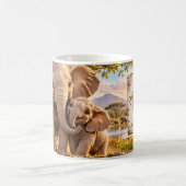 Immer freundlich sein Elefantentasse Kaffeetasse (Mittel)