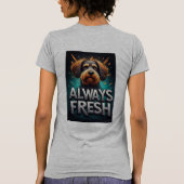 Immer frisches Hundeporträt T-Shirt (Rückseite)