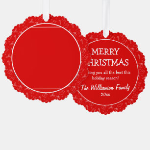 Immer frohe Weihnachten Ornament Karte