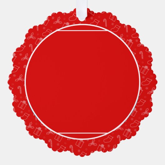 Immer frohe Weihnachten Ornament Karte (Vorderseite)