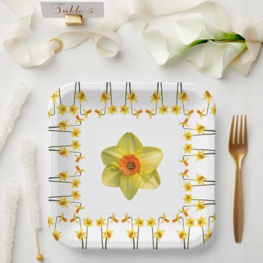 Immer Frühling. Pappteller (Hochzeit)