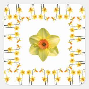 Immer Frühling Quadratischer Aufkleber