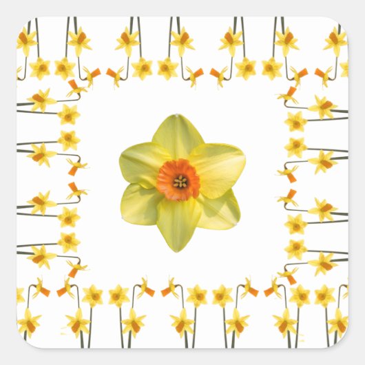 Immer Frühling Quadratischer Aufkleber (Vorderseite)
