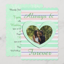 Immer & für immer Einladungen zu Hochzeiten, grün 