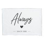 Immer für immer romantisches Hochzeitstag Kissenbezug (Vorderseite-Links)