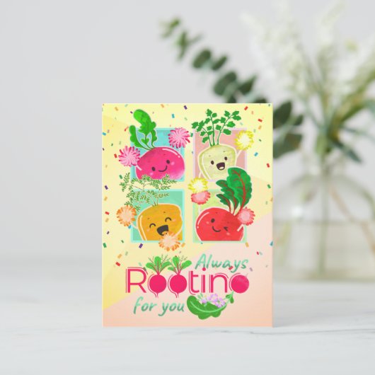 Immer für Sie | Motivierend Angebotspuls Postkarte (Stehend Vorderseite)