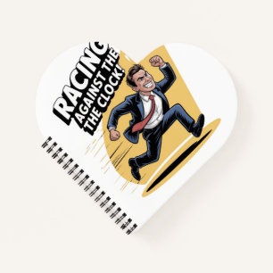 Immer gegen die Uhr laufen Notizblock