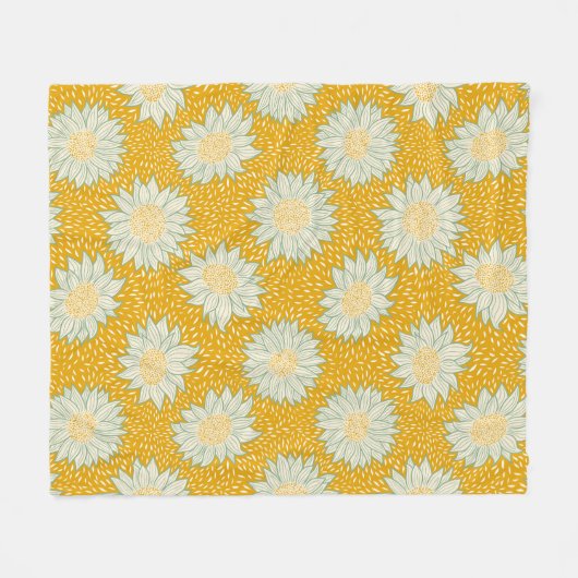 Immer gelb Sonnenblumen Fleecedecke (Vorderseite (Horizontal))