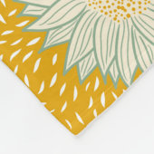 Immer gelb Sonnenblumen Fleecedecke (Ecke)
