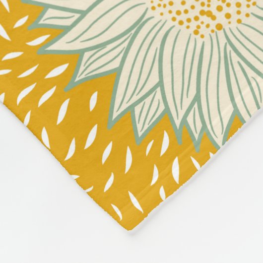 Immer gelb Sonnenblumen Fleecedecke (Ecke)