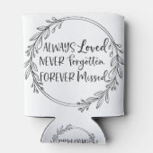 Immer geliebt nie vergessen für immer verpasst dosenkühler (Rückseite)