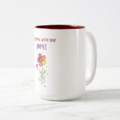 Immer gemeinsam blühend zweifarbige tasse (VorderseiteRechts)