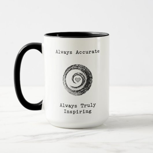 Immer genau, immer wahrhaft inspirierender Lehrer Tasse (Links)