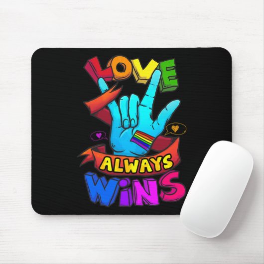 Immer gewinnt als Gay Pride des Todesbewusstseins  Mousepad (Mit Mouse)