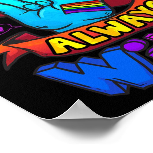 Immer gewinnt als Gay Pride des Todesbewusstseins  Poster (Ecke)