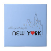 Immer glücklich in New York Fliese (Vorderseite)
