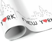 Immer glücklich in New York Geschenkpapier (Rolleneckpunkt)