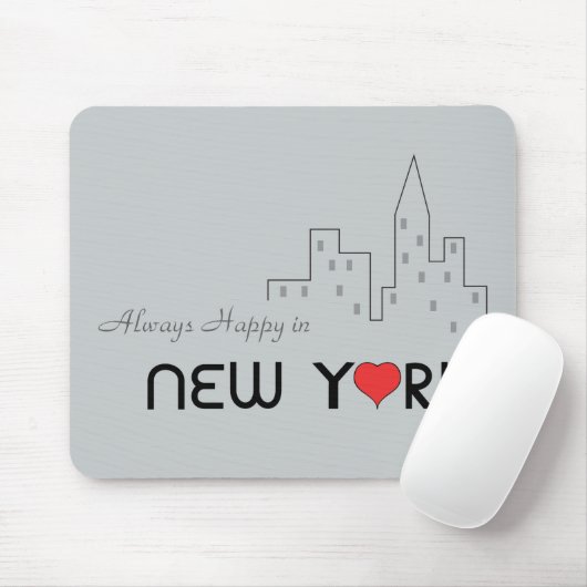 Immer glücklich in New York Mousepad (Mit Mouse)