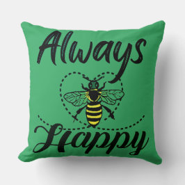 immer glücklich sein kissen